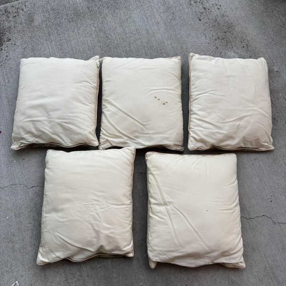 Set 5 Vintage European Tapestry Throw Pillows 16x16 Scenic Italy Decor